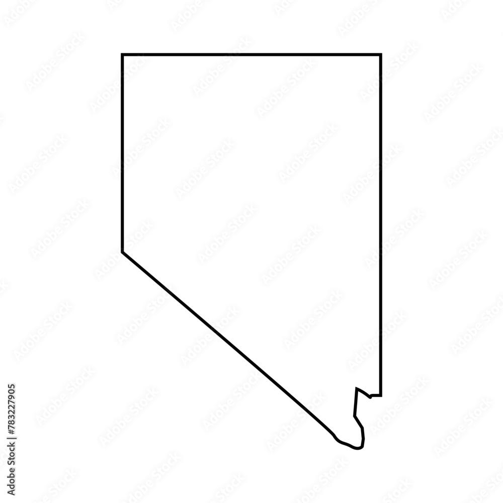 Canvas Prints nevada outline map