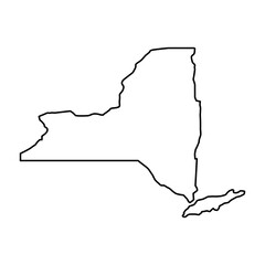 New York outline map - 783227903