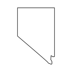Nevada outline map - 783227905