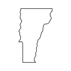 Vermont outline map - 783227996