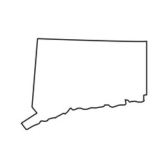 Connecticut outline map