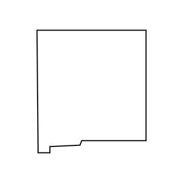 recommend clip art: New mexico outline map