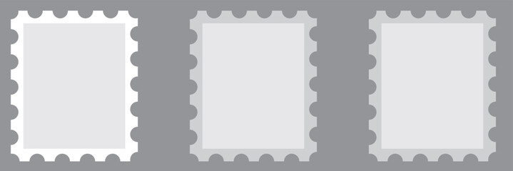Blank postage stamp. Clean postage stamp template. Postage icon. - obrazy, fototapety, plakaty
