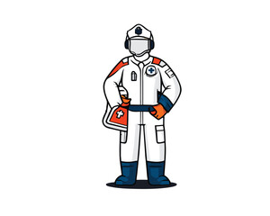 Fototapeta premium full-body-illustration-of-a-paramedic-cartoon-styl (7).eps