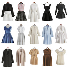 Women's clothing, transparent background, modern fashion choices that create beauty for the body