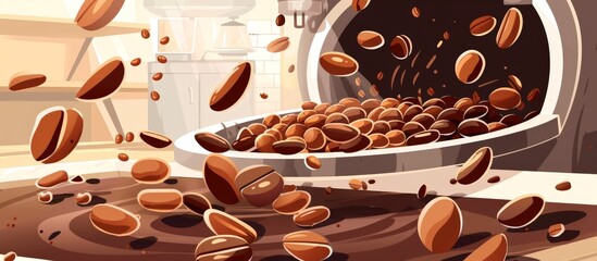 A bowl filled with an assortment of nuts, including almonds and walnuts, capturing the moment of nuts falling into it