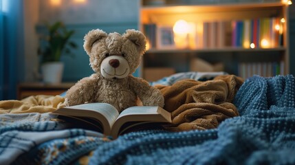 Little Bear Doll Bedtime Story Podcasts and The Nature of God in Different Religions, merging tales and faith in soft background © Samon