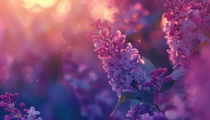 A close up of purple flowers with a blue background - Powered by Adobe