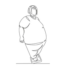 fat woman on scales