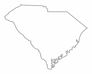 South Carolina outline map