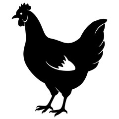 chicken-silhouettes-on-white-background
