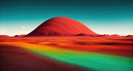 Red Mountain in the Desert