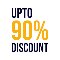 90 percent discount, 90% off discount, discount tags, percent sign percentage interest rate, 90% sale discount savings symbol, discount offer, 90% off, upto 90% off, Vector Icon Design
