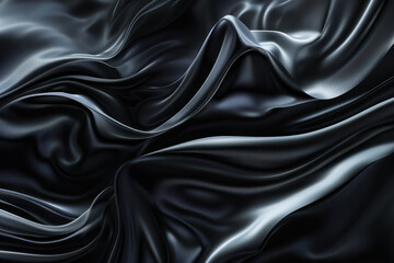 Obraz premium Close Up of Black Silk Material
