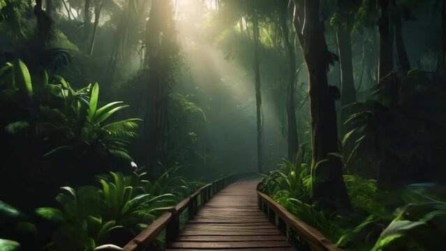footage of views in a tropical forest
