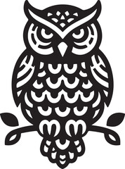 Owl Silhouette Logo Design 