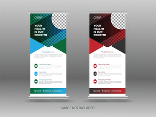Vector modern and professional medical Rollup banner design
