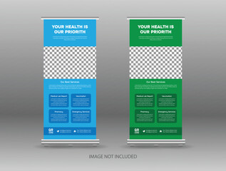 Vector modern and professional medical Rollup banner design