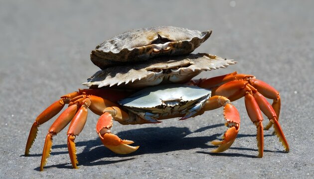 A-Crab-With-A-Barnacle-Hitching-A-Ride-