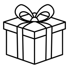 gift box with ribbon vector illustration