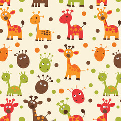 Fototapeta premium seamless pattern with animals