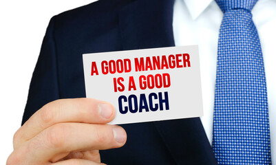 A good manager is a good coach - business quote