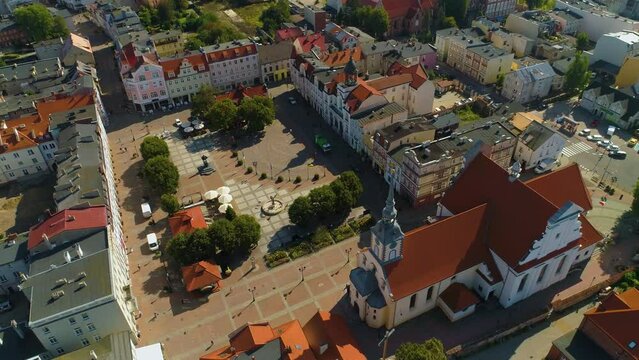 Plac Jakuba Wejhera Wejherowo Rynek Centrum Market Square Aerial View Poland