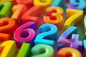 Concepto de números coloridos en español: Aprendiendo a contar del uno al diez en español