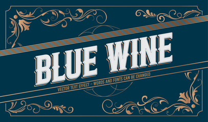 Luxury text effect editable text style and ornaments