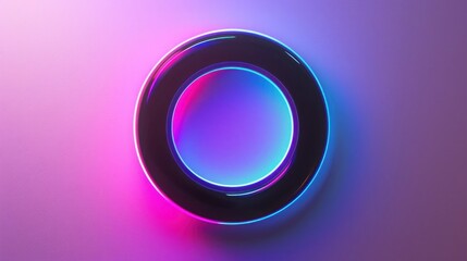 A black ring that glows purple and blue in blacklight