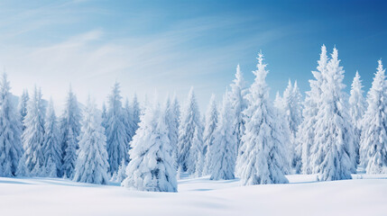 Fototapeta premium winter landscape with trees.