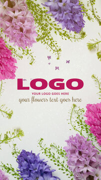 Spring Flower Logo Vertical Stories Opener for Social Media
