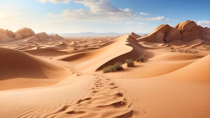 Fototapeta na wymiar Desert sand dune landscape