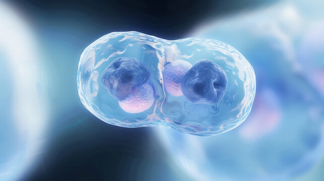 cellule d&rsquo;embryon humain lors de la division cellulaire apr&egrave;s f&eacute;condation