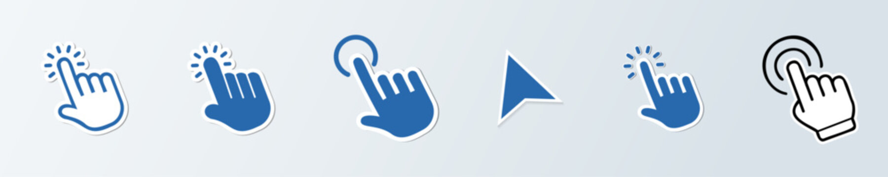 hand pointer clicking Vector. Cursor mouse click