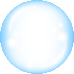 blue crystal ball isolated
