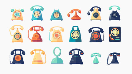 Ringing phone simple icon set. Smartphone ringing. Phone sign. Vector