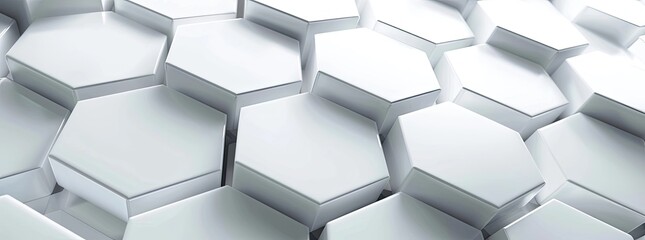 Obraz na płótnie Canvas Abstract white hexagon background