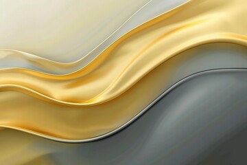 Obraz premium Abstract background with golden and silver waves, elegant curves