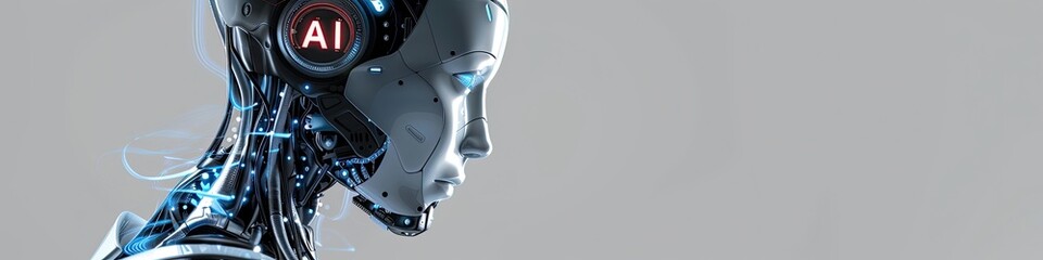 side profile of AI robot