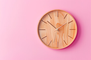 Wall clock on colorful background.