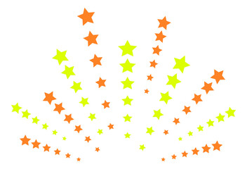 Bursting fire show. Star sparks firework icon