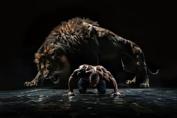 A Man & His Menacing Lion