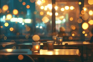 Blur restaurant background vintage effect style picture