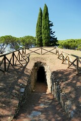 Le tumulus étrusque de Montecalvario près de Castellina in Chianti en Toscane