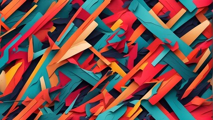 abstract geometric design in vibrant colors