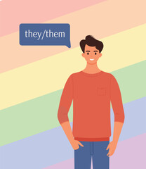 Young girl with the gender pronoun they