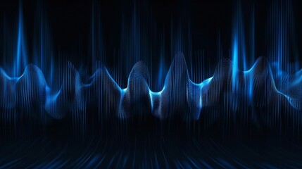 Abstract Digital Sound Waves Visualization