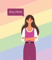 Young girl with the gender pronoun they