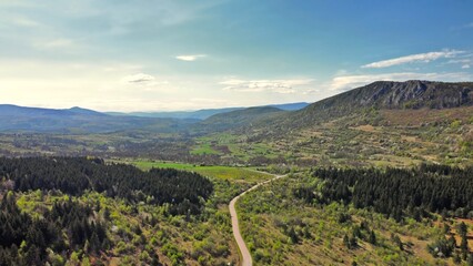 Serbian landscape around the mountain Rtanj